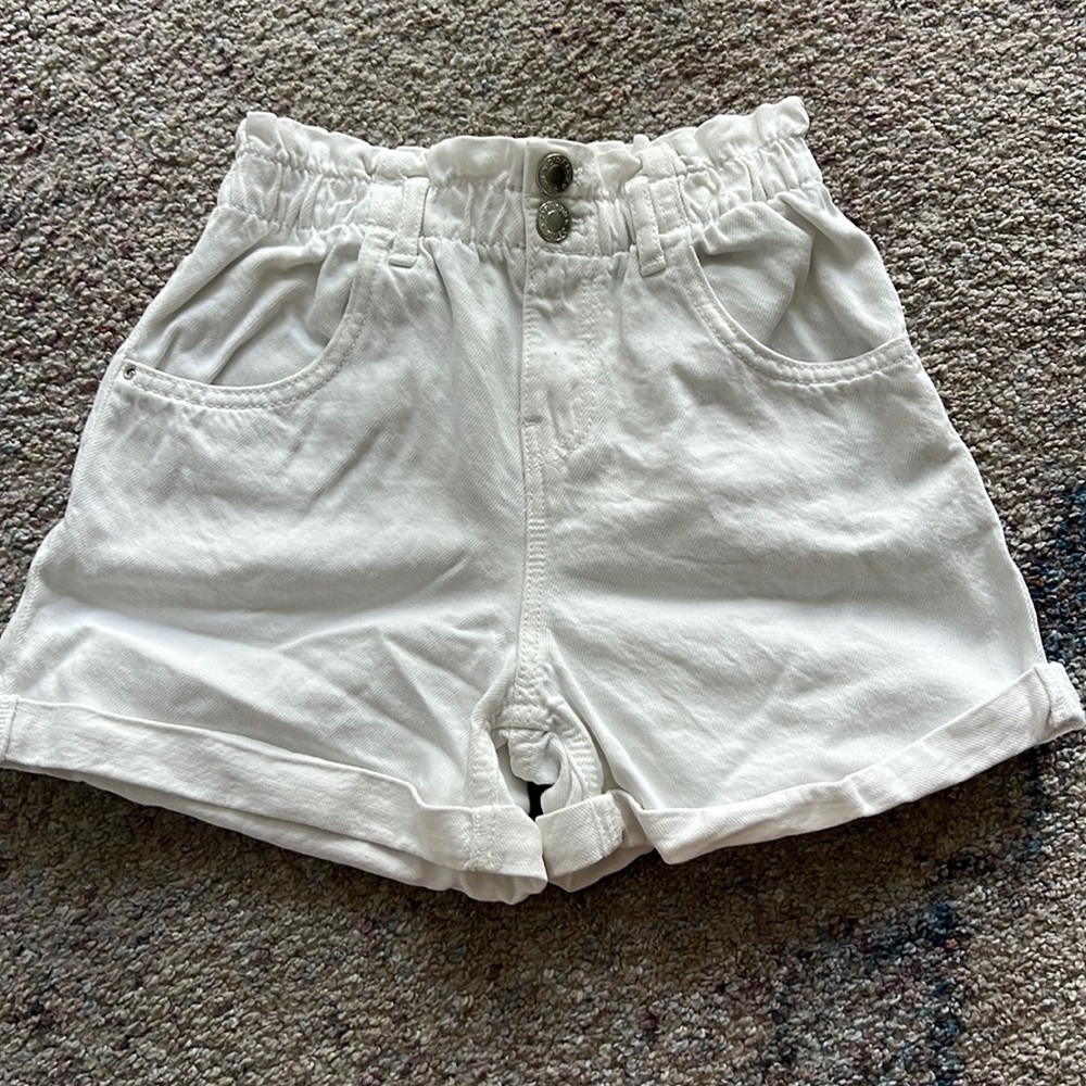 ZARA girls paper bag shorts